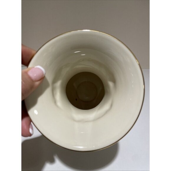 Vintage LENOX Rose Brocade Flared Vase Jeweled Collection 8 3/4" Textured USA - Picture 6 of 9